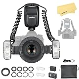 Godox MF-T76S MF-T76 S Macro Twin Flash for Sony Camera Flash Speedlight,76Ws 2.4G TTL 1/8000 HSS Wireless 7.2V/2980mAh Lithium Battery,LCD Display Adapter Rings,1.2s Recycle Time,550 Full Power Flash