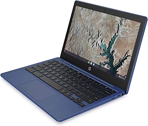 Image of HP Chromebook 11-inch Laptop - MediaTek - MT8183-4 GB RAM - 32 GB eMMC Storage - 11.6-inch HD IPS Touchscreen - with Chrome OS - (11a-na0060nr, 2020 Model, Indigo Blue)