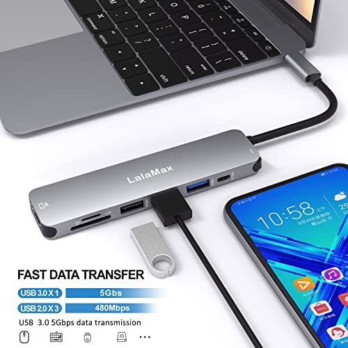 Hub USB C 8 en 1 adaptateur multiport HDMI 4K60 pour MacBook - 5