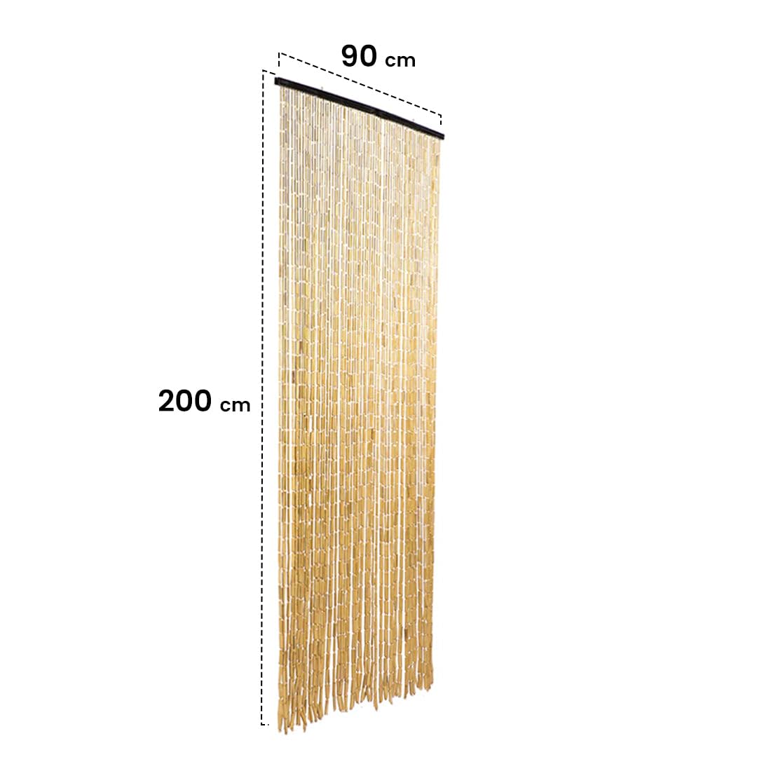 CATRAL NORTENE Cortina Puerta Hong Kong Marfil 70 Lineas Madera Exterior 90X200CM 90X200 CM
