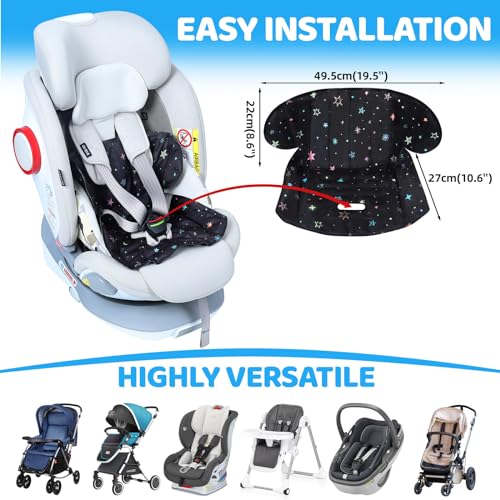 Image of Orzbow Car Seat Cooling Pad for Babies, Toddlers, and Kids | Carseat Cooler Pad with Waterproof Seat Liner | Comfortable and Durable Cooling Cushion for Strollers, Baby Summer Essentials, Black