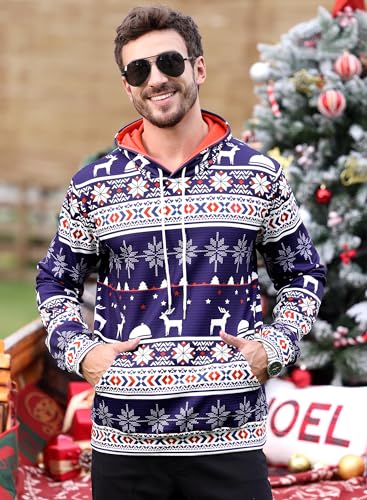 Arvilhill Mens Christmas Hoodies Funny Ugly 3D Printed Graphic Unisex Pullover with Pocket (S-3XL) - Image 3
