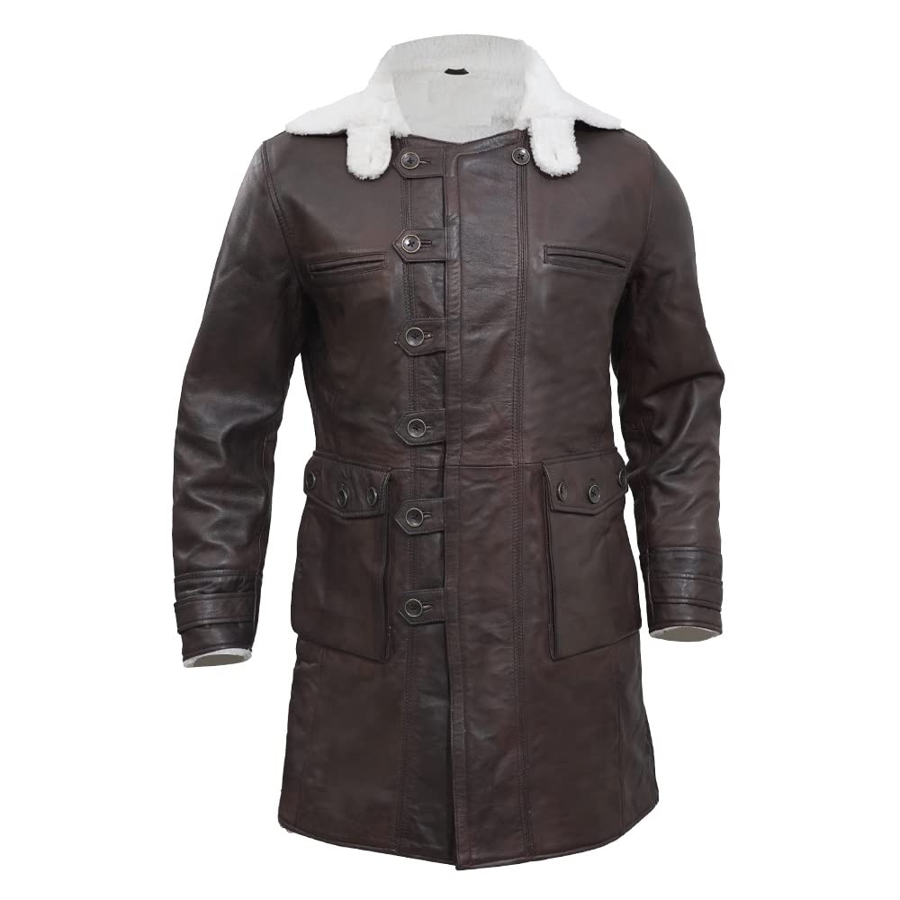Bane Real Sheepskin Swedish Bomber Coat - Real Shearling Fur Lined Leather Jacket Coats