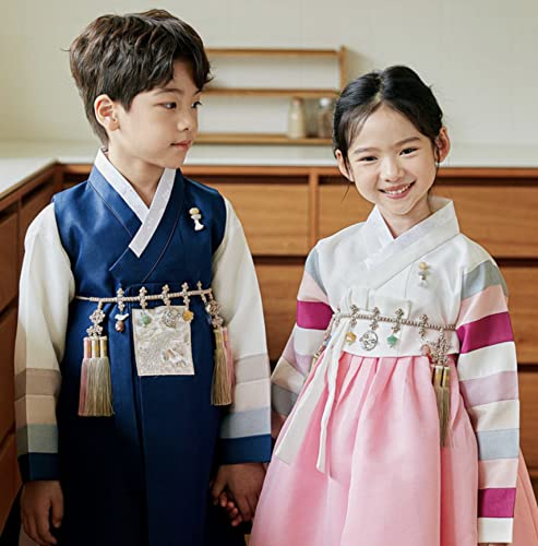 Mutil Colored Sleeves Navy Hanbok Boy Hanbok for 100days~15y/o Korean Traditional Dress Baby Boy Kids Hanbok4