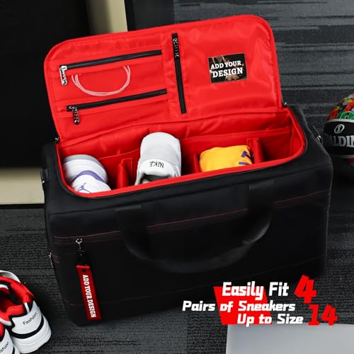 Krone Kalpasmos Customized gifts, Personalized Sneaker Bag for Travel/Gym Bag, Holiday gifts for boyfriend,friends, A Multi-functional Travel Duffel Bag with 3 Adjustable Dividers, Shoulder Strap4