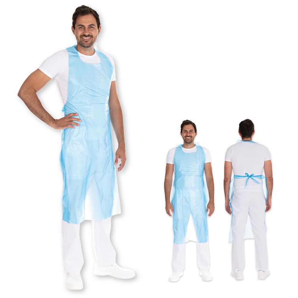 FRANZ MENSCH 1000 Stück Hygonorm Einwegschürzen ca. 12 my | HDPE, white, 12my, L: 125cm, B: 70cm, Box, Einwegschürzen, Plastikschürzen, Einmalschürzen