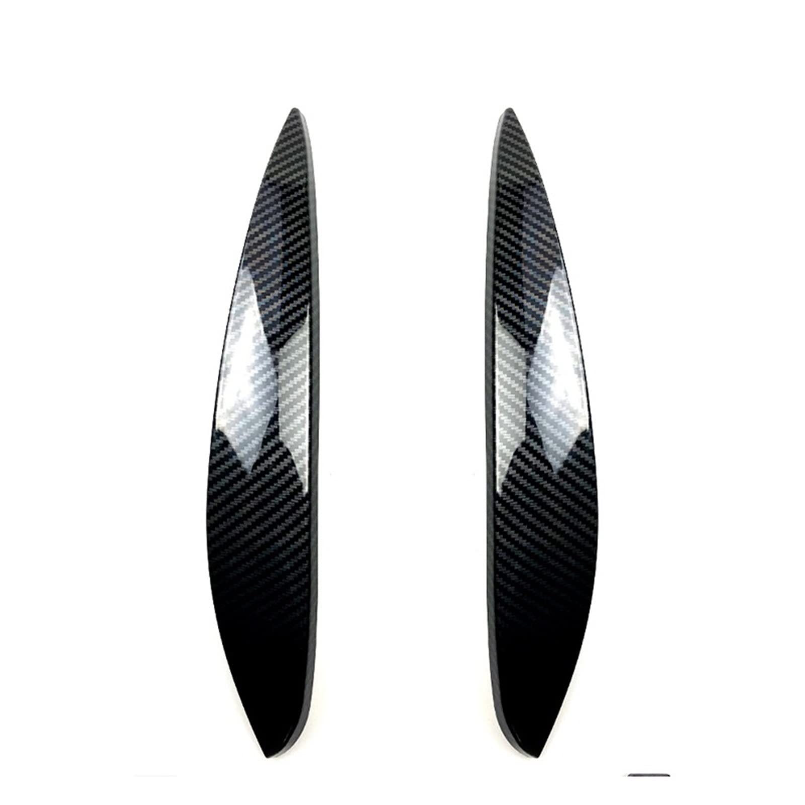 Car Headlight Eyebrows Headlamp Eyelid Cover Trim Lid Fit for Mercedes Smart 453 Fortwo Forfour 2015-2020 Carbon Fiber Glossy(Carbon Fiber)