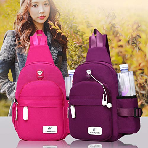 Homens Mulheres Nylon Crossbody Bag Outdoor Camping ombro Peito Ciclo Sling Bag diário de viagem de