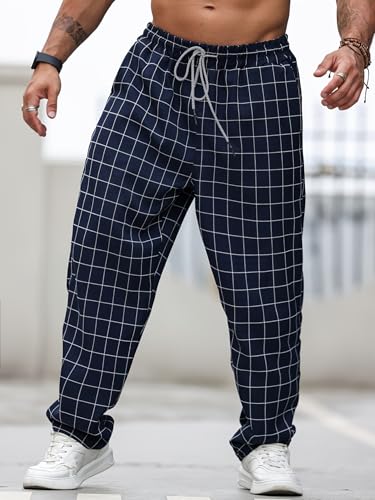 Plus Size Men's Plaid Pants - Stylish Casual Pants for All Seasons3