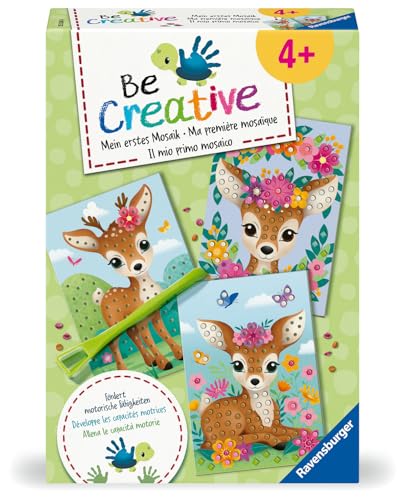 Ravensburger – Be Creative – Mosaïque Junior – Bambi – Création de Tableaux – Loisir créatif – Dès 4 Ans – 25534