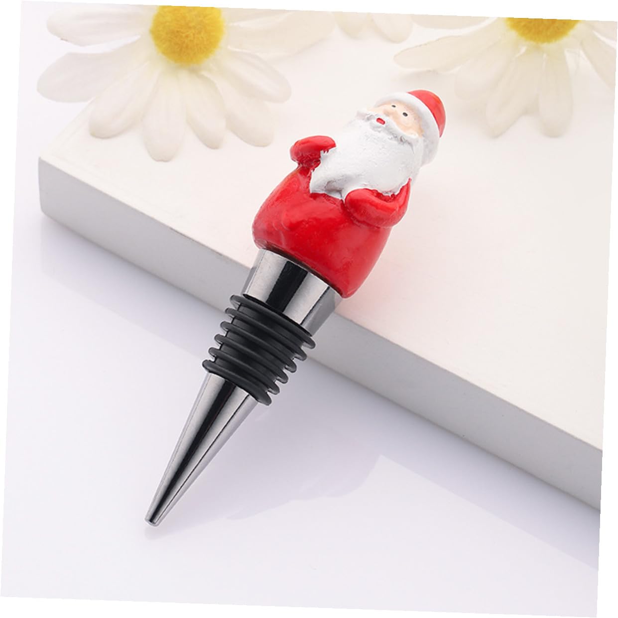 VALICLUD 9 Piezas Tapones para Botellas de Vino con Diseño Navideño Decorativas para Sellar y Conservar Vino Regalo para Fiestas y Reuniones