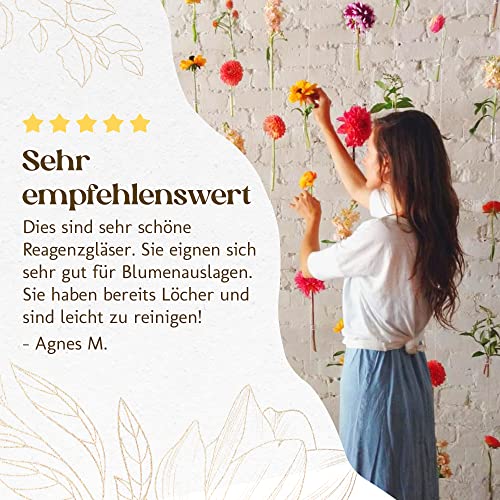 12 reageerbuizen voor het ophangen van bloemen, reageerbuisjes met gat om op te hangen, raamdecoratie, hangend, bruiloftsdecoratie, tulpenvaas, glas, bloemenvazen, hangvaas glas (15 cm) - Afbeelding 4