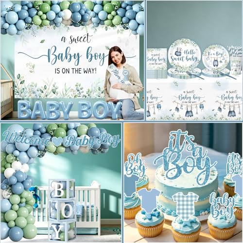 Décorations de douche pour bébé garçon accessoires de fête prénatale