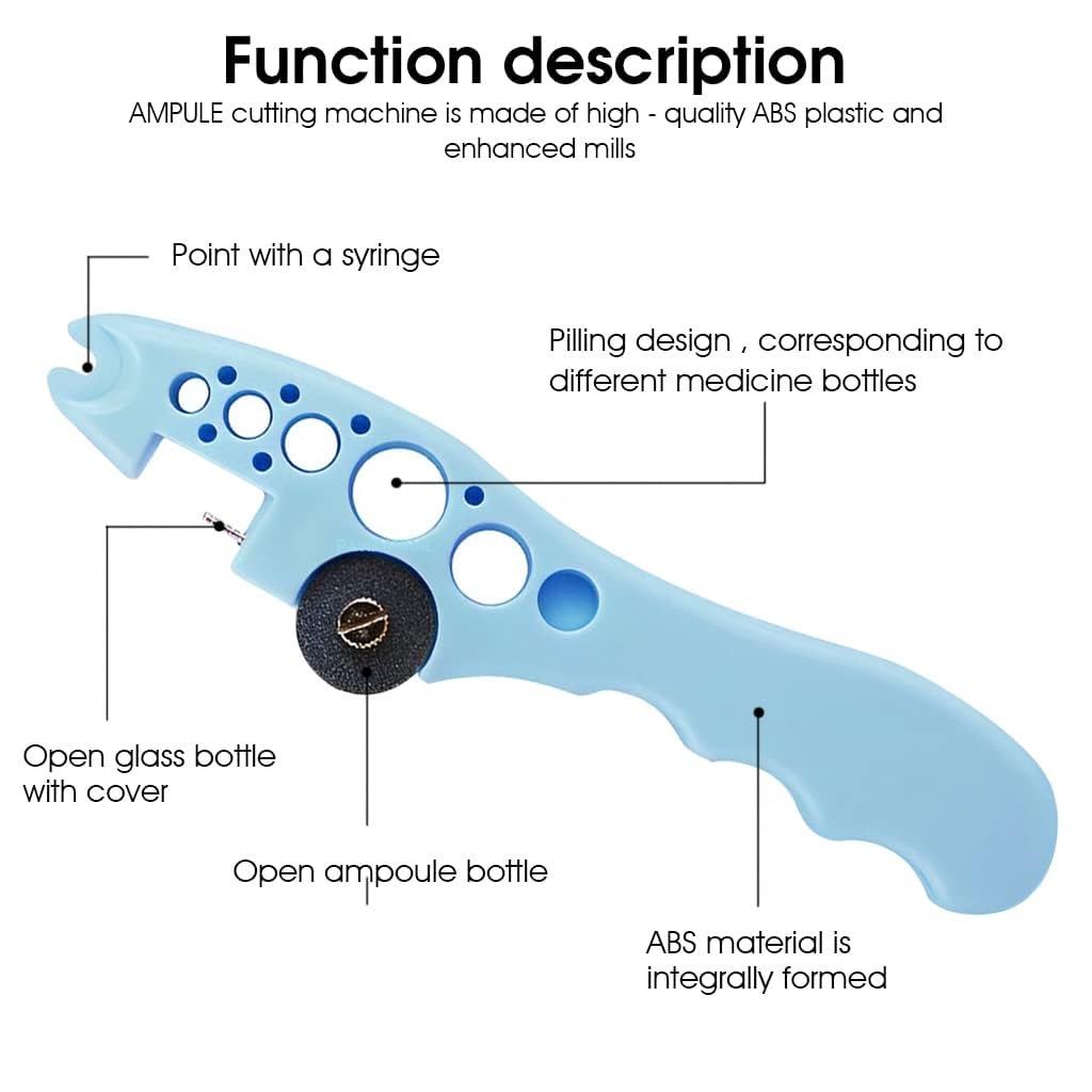 RAVIRANDAL Ampule Cutter with 5 Replaceable Grinding Wheels, Ampoule Cutter for Doctors, Glass Bottle Cutter, Ampule Breaker, Suitable for Home Daily or Medical Use, Cut The Ampoule (Multicolor) 4