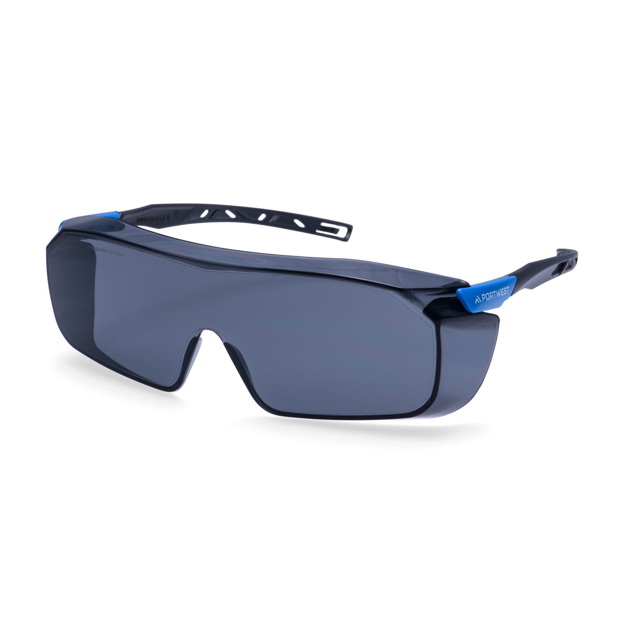 Portwest PS31 Top OTG Safety Glasses Anti-Scratch UV Protection