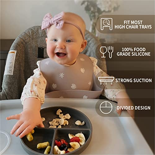 Moonkie Suction Plates for Babies & Toddlers, Blush, Medium - Image 2