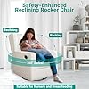 Naomi Home Swivel Rocker Recliner Chair for Adults and Elders, Comfortable Living Room Recliner with 360 Swivel, Manual Reclining with Adjustable Footrest, Ergonomic Back Support