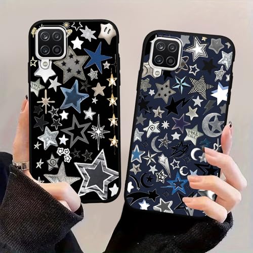 Coque Samsung Galaxy A12 Y2K look étoiles argentées pour soirées et quotidien