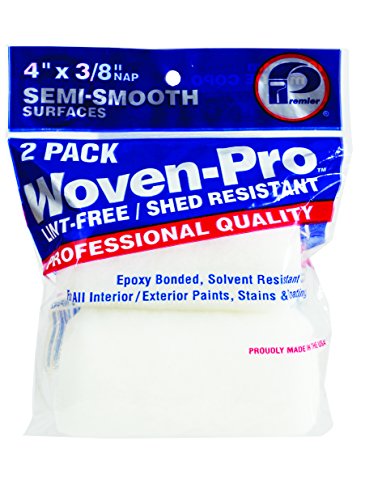 Paint Roller Cover, 4 In, Woven Fabric, Pk2 #TOP28