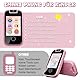 PTHTECHUS Kinder Handy - Spielzeugtelefon mit Flip-Kamera, MP3, Habit Tracker, Touchscreen, 13 Spiele, Alphabet, pädagogische Lerngeschenke für 4-10 Mädchen Jungen (Rosa) (Rosa)