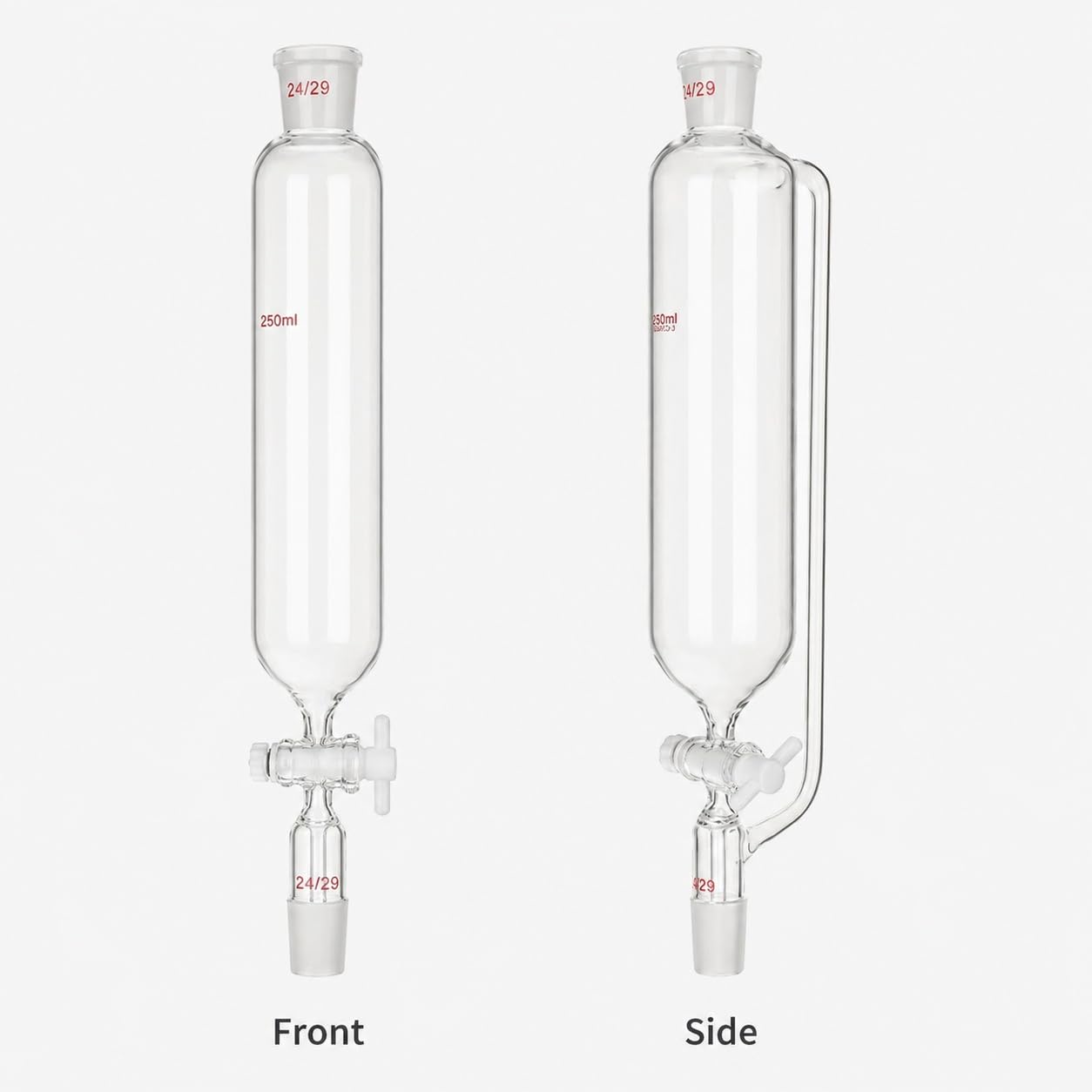 Druckausgleichstrichter aus Borosilikatglas PTFE Hahn Schliff-5000mL 29#