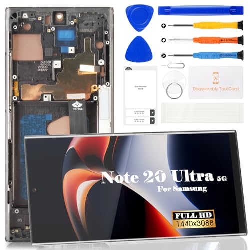 Écran Note 20 Ultra 4G Samsung OLED assemblage complet vitre tactile et cadre SM-N985F