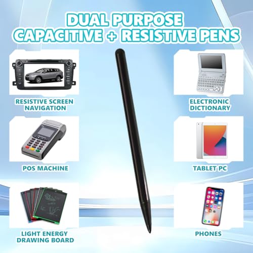 QEXUJOW Punteros para móviles,Lápiz capacitivo de doble cabezal para pantalla táctil, lápiz resistivo con cabezal de goma, compatible con ordenador, teléfono móvil y tableta (7 piezas) - imagen 5