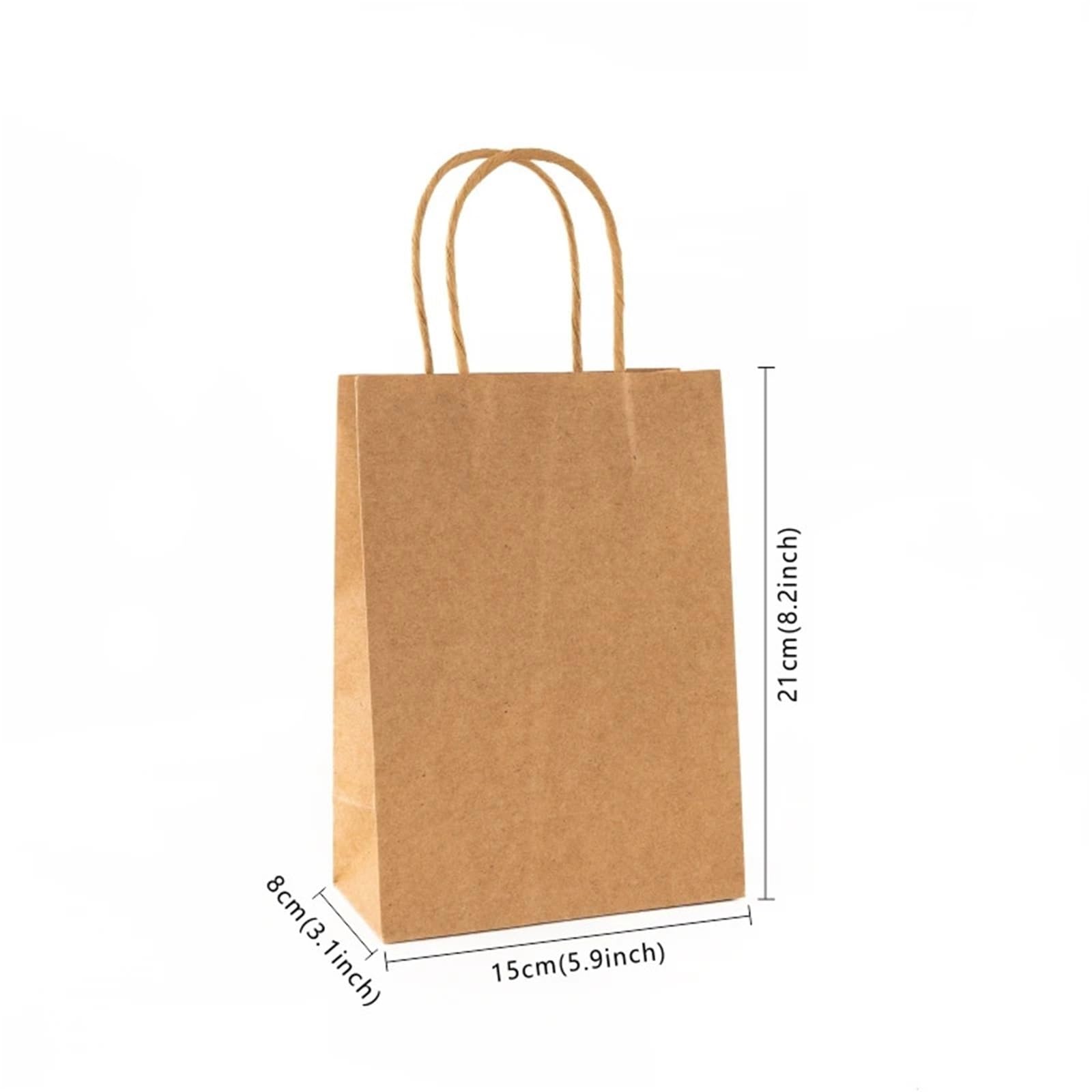 Sacchetto regalo in carta kraft colorata, tinta unita, for confezionare dolcetti da asporto, compleanni, matrimoni per Festa, Compleanno(White,30pcs)
