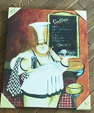 Jennifer Garant Fat Chef Coffee Stretch Canvas Print