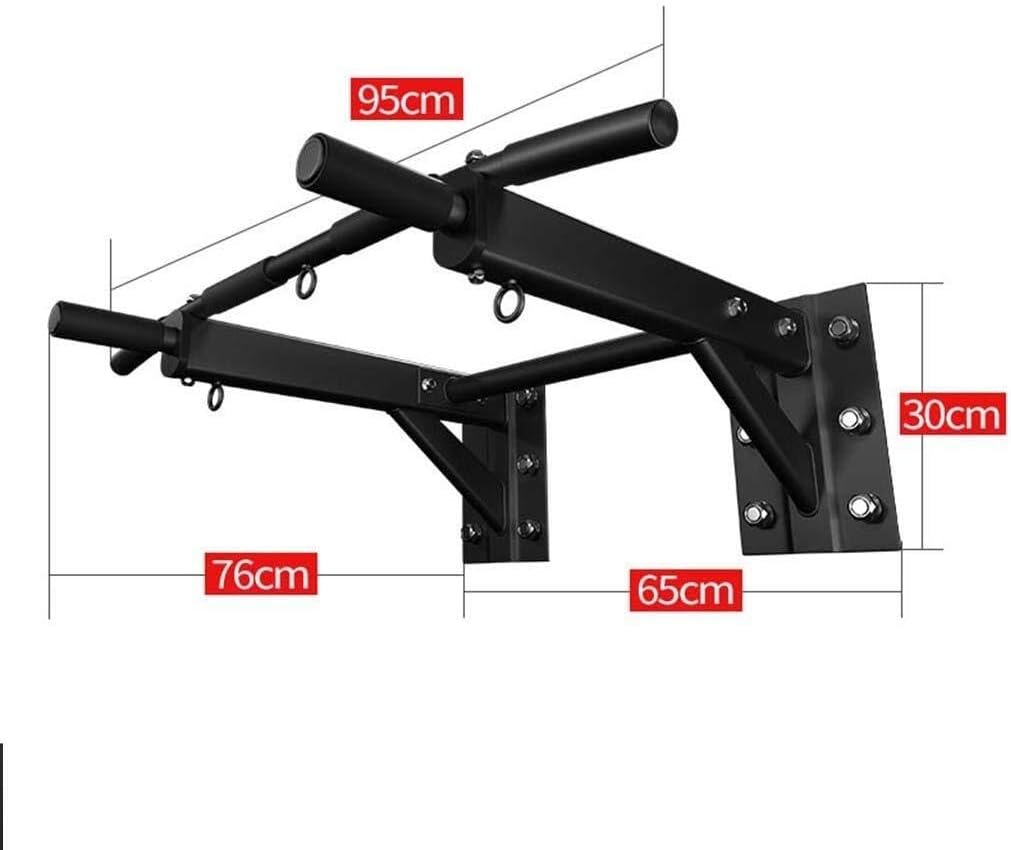 Wall Mounted Pull-Up Bar Rack, Chin-Up Bar, Multi-Function Fitness Horizontal Bar Exerciser for Garage and Office