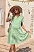 Ekouaer Nursing Dress Summer Short Sleeve Breastfeeding Casual Knee Length Maternity Dresses Green Floral L