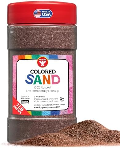 Amazon.com: Hygloss Colored Sand for Crafts – 1 lb Bottle, Brown ...