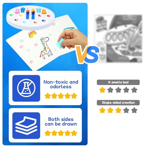 Image of Magic Brush Painting Set for Kids, Mess Free Painting Art Activities for Kids, Mess Free Art kit with Color-Changing Brush for Creative Learning at Home & School, Gift for Toddlers Ages 3,4,5,6,7,8,9