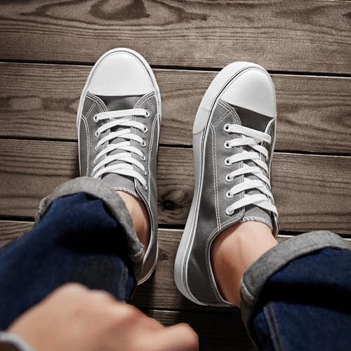 Image of ZGR Mens Classic Casual Shoes,Lace-up Fashion Sneakers,Low Top Canvas Sneakers for Men