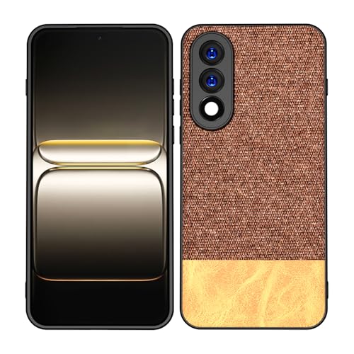 Image of Kapa Soft Fabric & Leather Hybrid Protective Back Cover for OnePlus Nord 5 | Shockproof Slim Hard Anti Slip Back Case (Brown)