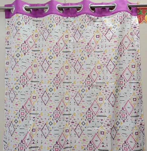 Image of Dekor World 2 Pieces Cotton Tribal Diamond Collection for Bedroom and Living Room (Rani, Long Door: 42x108 Inches)