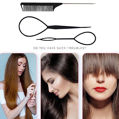 Set de 3 herramientas para cola de cabello miniatura 2