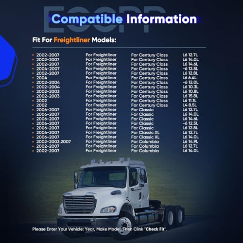 Image of ECCPP AC Compressor for Freightliner Century Class Columbia Coronado 2002-2007 | Fast Cooling AC Compressor with Clutch