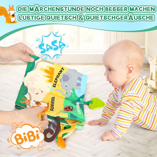 BBWOO Babyspielzeug 0–6 Monate, sensorisches Spielzeug für Babys, sensorische Bücher für 0–6 Monate, weiche Bücher, Baby-Essentials für Neugeborene, Spielzeug, Baby-Geschenke