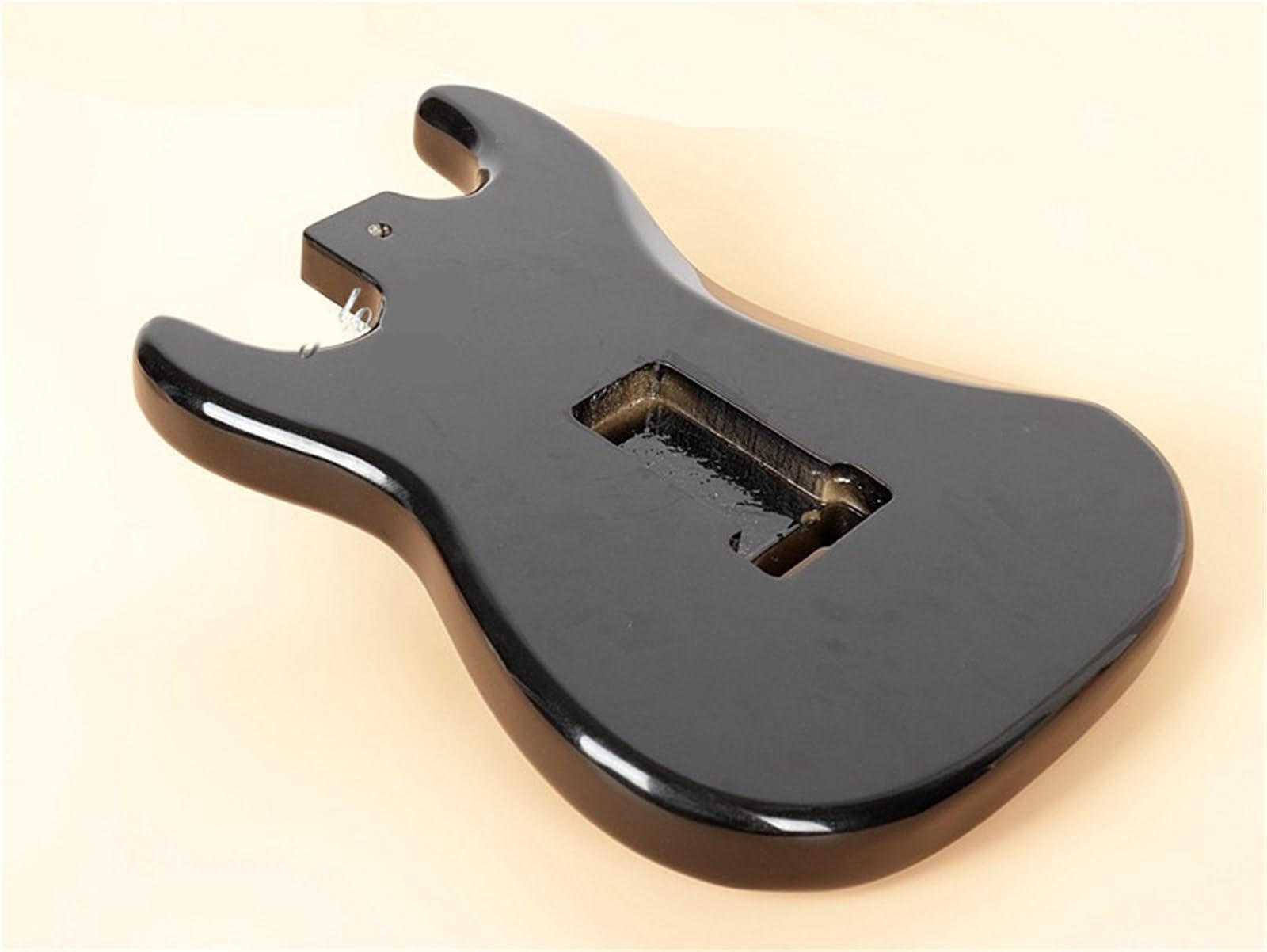 Gitara Elektryczna Z Drewna Ogu Czarna Podwójnie Blokowana Obudowa Zestaw Samodzielnego Montażu Korpusu Gitary