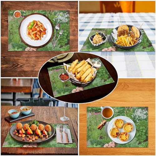 Sets de table en PVC lavables et résistants pour repas en intérieur et extérieur, lot de 6 - 6