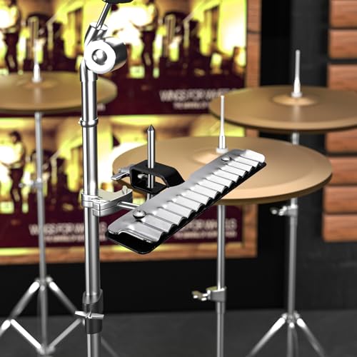Facmogu Percussion Crasher Rigs and Drum Set, Steel Guiro Style Playing Surface, Standard 3/8\" Eye Bolt Mount, Turbo Crasher for Drummers, Fun Percussion Accessory for Hip Hop Styles