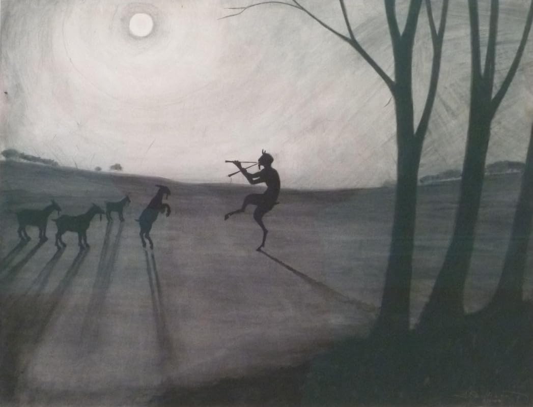 L on Spilliaert Faun by Moonlight 1900 - Canvas Print On A Wooden Frame - Perfect Picture For Wall Decoration