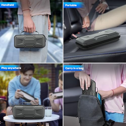 Image of FYOUNG 3 in 1 Accessories Case Bundle for Playstation Portal | Carrying Case & Hard PC Clear Cover with Screen Protector, Protective Case & Hard Shell Travel Handbag for PS5 Portal(Grey)