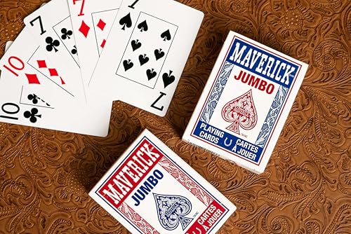 Maverick 48 mazos cartas para póker rojo y azul miniatura 4