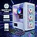 STGAubron RGB PC Computer Desktop, AMD Ryzen 7 5700G up to 4.6G, 16GB DDR4, 1TB SSD, WiFi 6 & BT 5.2, RGB Fan x4, RGB Keyboard & Mouse, Windows 11 Home