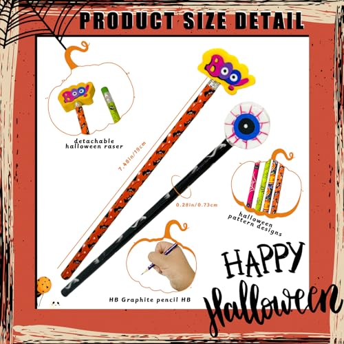 24 Lápices Halloween con Goma y Diseño Temático miniatura 2