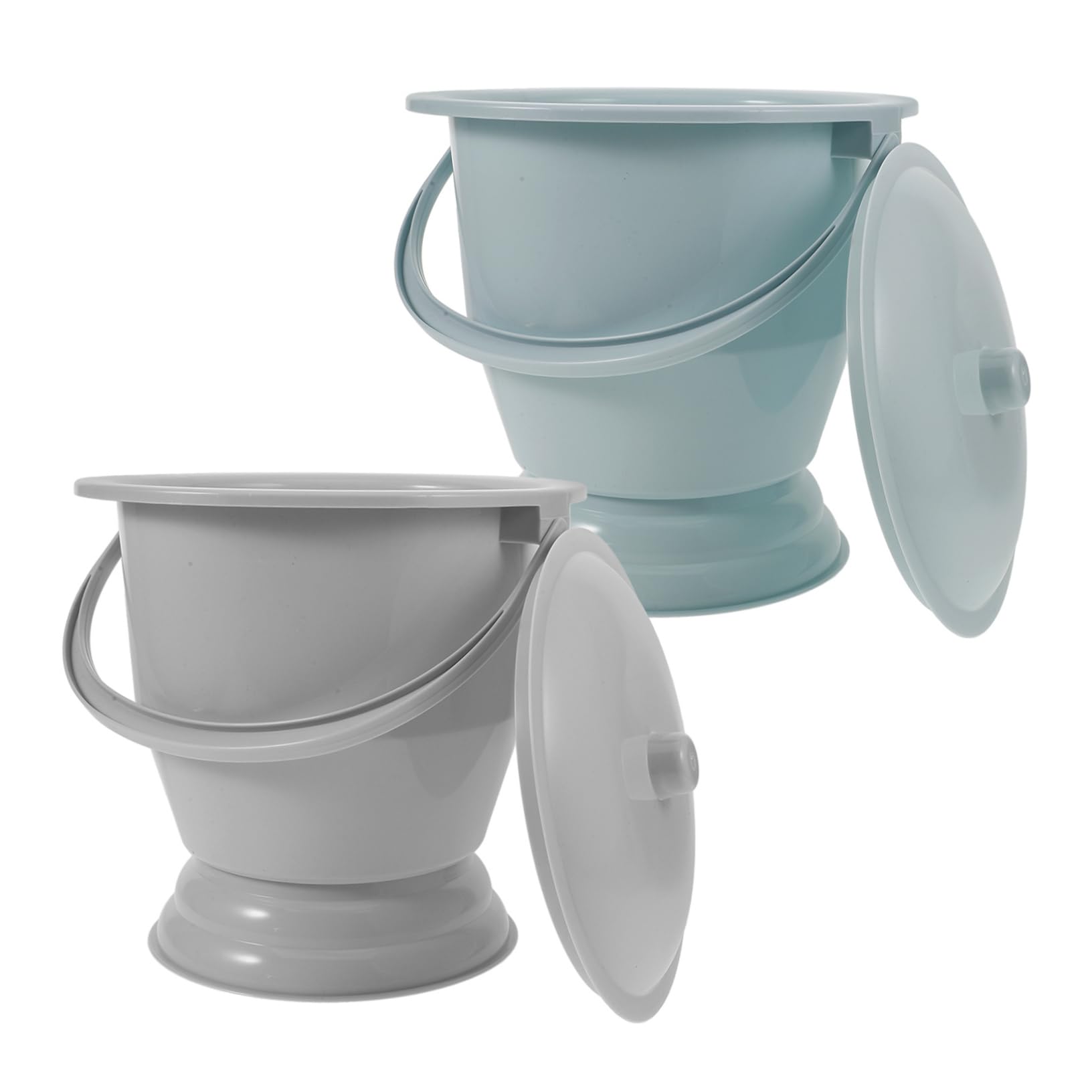 BCOATH Lightweight Plastic Urinal Bucket Lid Easy-Clean Portable Spittoon for Elderly Disabled Home Hospital