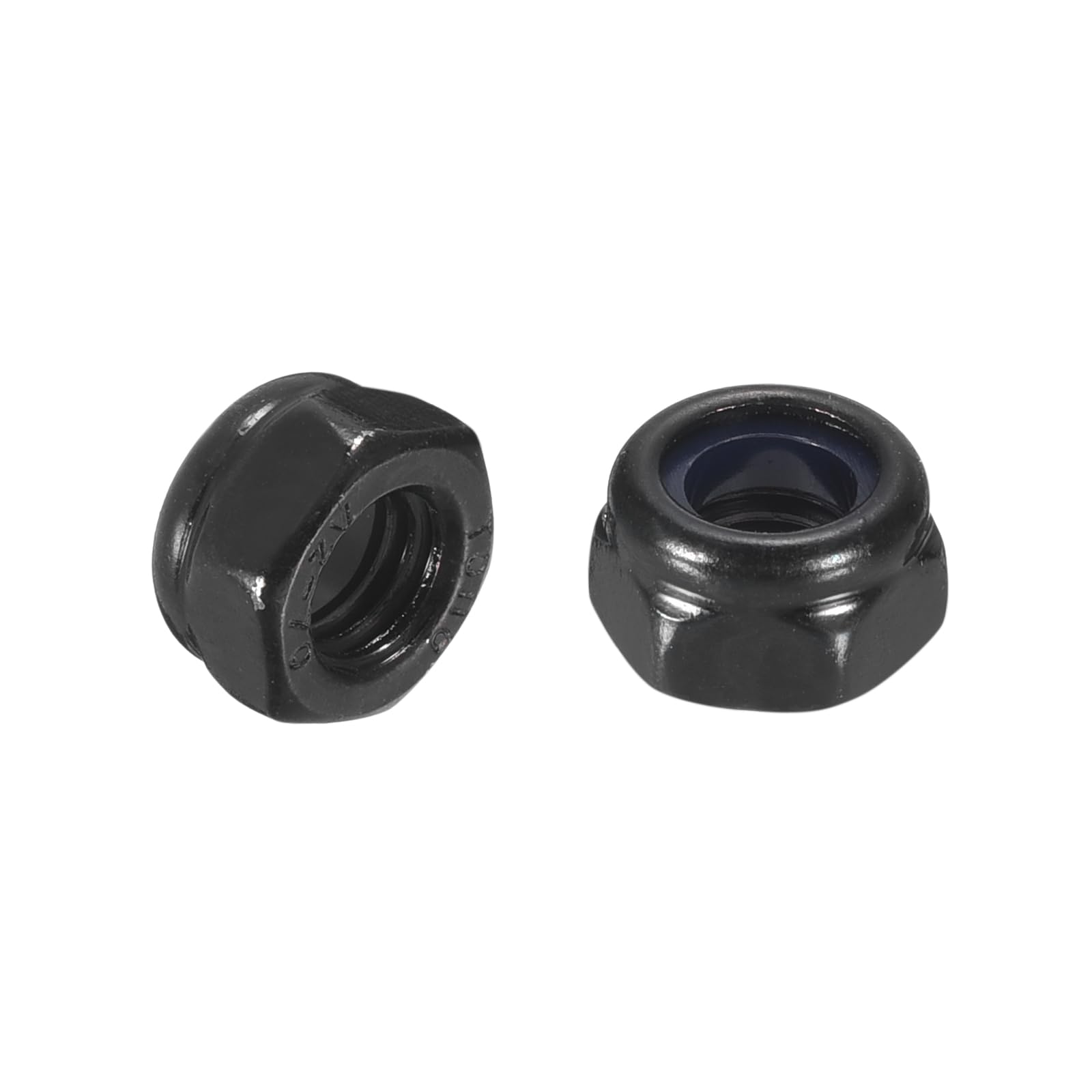 sourcing map 20Pcs M5 x 0.8 Nylon Insert Hex Lock Nuts, 304 Stainless Steel Self-Locking Nylon Insert Stop Nut for Industrial Construction Fasteners, Black&Blue