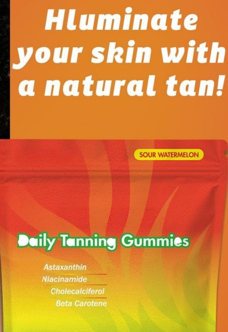 Caramelle gommose autoabbronzanti adulti, proteggono la salute della pelle.
